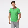 Men's T Shirts LUCLESAM Men's Lapel Color Contrast Screw Collar T-shirt Short Sleeved Polo Shirt Summer Fashion Casual Large Size