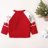 Pullover Toddler Baby's Clothes Girls Boys Christmas tröja Rund hals långärmad med älgmönster Barnkläder