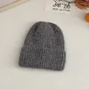 Berets 2023 Hair Wool Hat для женской осени и зимней корейской большой головой серый японский стиль, раскрывая маленький Knitt