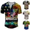 Koszule męskie Masy męskiej Summer Fashion Casual Fasten 3D Digital Printing Shirt Short Sleeve Top Pack dla mężczyzn