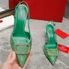 2023 sapatos de salto alto de cristal saltos altos sapatos de casamento sandálias Cinderela sofisticada noiva shinestone pérola feminina feminina tamanho grande tamanho pequeno 35-40 -462