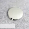 Rostfritt stål Portable Mirror Rectangular Round Folding Makeup Mirror Can Laser Logo Double-Sided Carry-On Metal