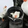 Garden Decorations C3 Squirrel And Duck Solar Fountain Decoration Led Light Resin Patio Outdoor Simulation Gifts Home Gadgets