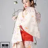 Ubranie etniczne Kimono Kobiety Tradycyjny strój taneczny z czerwonym Obi azjatycką Yukata Haori Cosplay Boshobe Stage Pography Wear