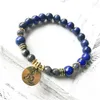 Strand 2023 Style naturel Lapis Lazuli Mala Bracelet bouddha Yoga mode Section Labradorite bijoux cadeau pour hommes