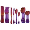 Ensembles de vaisselle 24 pièces ensemble de luxe Vintage Western plaqué or couverts en acier inoxydable dîner couteau fourchette cuillère couverts vaisselle
