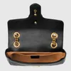 Luxus-Designer-Umhängetaschen Marmont Classic Damenmode Handtasche Schnalle Kette Umhängetasche Hohe QualitätGewelltes gestepptes Leder 446744