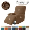 Tampa de cadeira capa grossa de reclinável reclinável lã de lã polar não deslizamento para sala de estar para sala de estar Lazy Boy Relaxing Armchair Slipcovers 230428