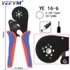 Ferramentas de crimpagem Tang, alicates, terminais tubulares elétricos, braçadeira de caixa HSC8 64 0,2510mm²/237AWG 66 0,256mm², 164 conjuntos de ferramentas