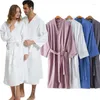 Women's Sleepwear 2023Cotton Towel/Terry Bathrobe Spring Autumn Long Thick Sleevewear Bath Robe Home Dressing Gown Kimono Water Absorbent