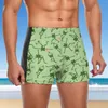 Men's Swimwear Funny Frog Doing Yoga Swimming Trunks Cute Green Forgs Design Stay-in-Shape Custom Swim Boxers Plus Size Training Man