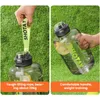 Mugs 2 Liter Water Bottle with Straw Large Portable Travel Bottles For Training Sport Fitness Cup with Time Scale FDA Free Z0420
