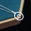 Pendant Necklaces 1pcs Stainless Steel Dainty Minimalist Wave Necklace