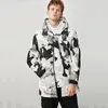 Heren down 2023 winter mannen capuchon lagen lange slanke mannelijke jassen thermische camouflage print mode high street bovenkleding jeugd cool