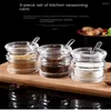 Storage Bottles Salt Organizer Kitchen Gadget Condiment Container Pepper Sugar Box Seasoning Boxes Spice Shaker Jars