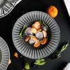 Assiettes chapeau de paille en céramique Restaurant café soupe occidentale salade vaisselle créative multifonctionnelle