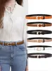 Other Fashion Accessories Reversible Belts for Women Girls Fashion Waist Belt Cowhide Leather Metal Buckle C Pin Belt Leisure Dress Jeans Waistband J230502