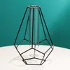 Wazony geometryczne linia żelaza kwiaty wazon terrarium prosty retro metalu uchwyt roślinny nowoczesny nordycki hydroponiczny wazon z kutego żelaza 230428