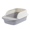 Boxes Large Extra Large SemiClosed Sandbox Cat Litter Box Toilets Antibelt Sand Isolate The Odor Toilet House for Cats