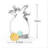 Baking Moulds 2pcs Patisserie Reposteria Metal Cookie Cutters Pineapple Coconut Tree Fondant Cake Decor Tool Pastry Shop Biscuit Mold