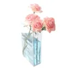 花瓶クリアブックフラワーベーズクリエイティブアクリル透明な花瓶成長の謎本花瓶