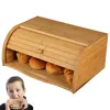 Storage Bottles Large Capacity Bamboo Bread Bin Box Kitchen Food Containers Snack For Countertop