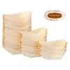 Dinnerware Sets 100 Pcs Sushi Paper Boats Woodsy Decor Cheese Service Trays Disposable Deli