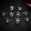 9pcs/ set lings for women silver color white gemstoneパンクボヘミアスタイルクラウンスターメタルハロウィーンヴィンテージ女性リング