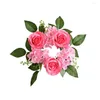Fleurs décoratives Simulation de chandelier de mariage fantaisie Guirlande de roses Ornements de Noël accrocheurs