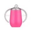 Water Bottles 10oz Pacifier Baby Cups 304 Stainless Steel Egg Tumbler Glass With Handle Insulated Milk Sippy Cup