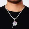 Pendentif Colliers Iced Out Lollipop Collier Bling Multicolore Zircon Hommes Charmes Hip Hop Bijoux