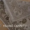 カーペットyilong 2.5'x14 'ペルシャウールラグランナーベージュの絶妙なシルクトルコ厚のカーペット（1515）