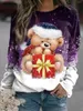 Women's T Shirts 2023 Women's T-Shirts Christmas Snowman Print V-Neck Costumes mode TOPS Long ärms Sport Streetwear