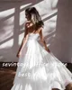 Sukienki imprezowe Sevintage Boho Tiuls Suknie ślubne w szpic w szyku w szyku pliska Ruched A-Line Wedding Suknia Współczesna sukienka dla nowożeńców Made 2022 T230502