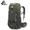 Backpacking Paketleri Ücretsiz Şövalye 60L Yürüyüş Sırt Çantası Su Geçirmez Dağcılık Çantası Erkekler Kamp Sıralama Çekiş Tırmanma Gezme Çantası Açık Sırt Çantaları J230502