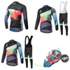 Racing Sets 21 Men's Shirt Cycling Wear Faizane Autumn And Winter Suit Thin Jacket Bike High-End Long-Sleeved Professional Team Bib