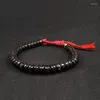 Bedelarmbanden Pohier Tibetaanse Boeddha hand gevlochten katoenen draad gelukkige knopen armband voor man vrouwen natuurlijke kokosnootschaal kralen gesneden armband