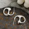 Boucles d'oreilles à tige en argent sterling 925 nez de cochon femme style européen de l'industrie lourde personnalité légère luxe à la mode haut sens