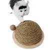 Scratchers Popularcat Toy Wood Bottom Plate Strå Semicircular Sliping Claw Ball Cat Toy Climbing Frame Cat Toy With Sisal Hanging Ball