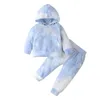 Set di abbigliamento Bambini Inverno Primavera Felpa con cappuccio Pantaloni Sport Boy Girl Felpe con cappuccio stampate Set in cotone a due pezzi