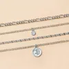 Ketten Damen Anhänger Halsketten Schlüsselbein Kette Halskette Schmuck Geschenk Einstellbar Gut aussehender Chocker Mehrschichtig SEC88