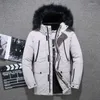 Piumino da uomo da uomo -30 gradi di spessore inverno 2023 grande collo di pelliccia reale caldo Parka giacca antivento impermeabile 3XL