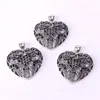Breloques 1 pièces Antique argent plaqué grand coeur pour la fabrication de bijoux à bricoler soi-même collier pendentif fournitures accessoires