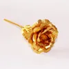 Dekorativa blommor mode 24k Gilded Rose Gold Artificial Flower Gåvan till julbröllopsdagens mors dag