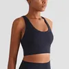 Tenue de yoga Soutiens-gorge de sport Femmes Soutien élevé Tissu au toucher nu Croix Beau dos Fitness Sous-vêtements de sport Antichoc Gym Crop Top