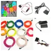 Paski 3V 5V 12V 2M/3M/5M Neon Light Dance Party Wystrój Lampa LED Elastyczna el wire lampa wodoodporna pasek