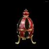 Jewelry Pouches QIFU Exquisite Small Faberge Egg Ornaments Box