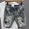 Men's Shorts Men Denim Dżinsy dżinsy rozciągają dziury swobodne dżinsowe szorty NOWOŚĆ Summer Man cienkie elastyczne dżinsy Wysokiej jakości bawełniane szorty T230502