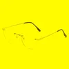 Solglasögon unisex anti Blue-Ray Rimless glasögon Klassisk metallram Optiska glasögon Ultralight Myopia Vision Care -1.0--4.0Sunglasses