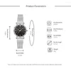 Wristwatches Fashion Women Watch 2023 Brand Silver Dial Luxury Ladies Wristwatch Mesh Female Clock Relogio Mujer